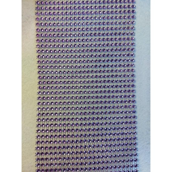 Полотно имитация страз 12см (цв.сирень), цена за 0,5 м